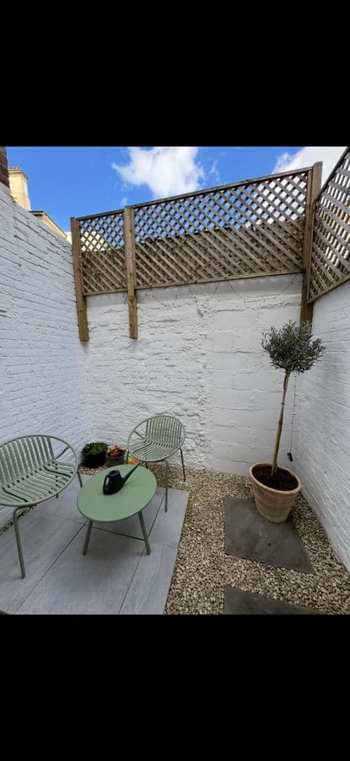 Courtyard walls painted and replanted – after
